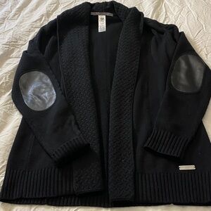 Incredibly Soft and Luxurious Black Asmar Equestrian Open Knit Cardigan